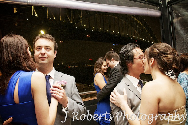 Couples on the dance floor of Aqua dining - wedding photography sydney